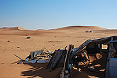 Crashed car in the desert Saudi Arabia