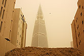 Al Faisalyah Tower with sand  storm Riyadh Saudi Arabia