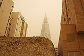 Al Faisalyah Tower with sand  storm Riyadh Saudi Arabia