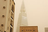 Al Faisalyah Tower with sand  storm Riyadh Saudi Arabia