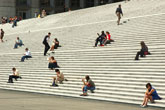 Stairway with people Paris France