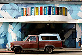 Car and a coloured entrance San Francisco Usa