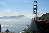 Golden gate with fog San francisco Usa