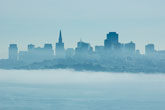 San Francisco skyline with fog