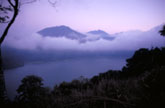 Bedugul blurred landscape Bali Indonesia