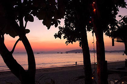 Keywords: ao nang thailand krabi sunset trees red 
