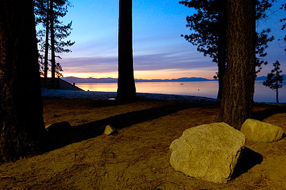 Keywords: rock tree lake tahoe california usa sunset serenity 3d 